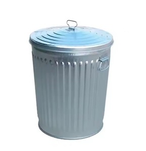 Bộ 3 hấp dẫn bền Thùng rác kim loại thùng rác với sáng bóng hoàn thành mạ kẽm hộ gia đình rắn kim loại Thùng rác trong giá rẻ - Product Image 5