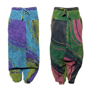 High Quality Cotton Sama Aladdin Trousers Loose Fit <b>Pants</b> for Yoga Meditation <b>Dance</b> Casual Streetwear Bohemian Style Bulk Supply - Product Image 1