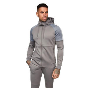 Survêtement de sport noir pour hommes Slim Custom Fashion Fitted Printed Team Vêtements de sport Sweat Wear Deux pièces SI-MTS-027 de sport vierge - Product Image 2