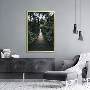 กรอบรูปกระจกสีทอง ขนาด 80 x 120 ซม. สำหรับงานศิลปะและภาพถ่ายระดับพรีเมียม - Product Image 5