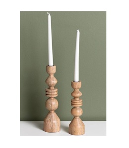 Bougeoir en bois sculpté exquis pour un style de maison sophistiqué élégance rustique et charme traditionnel - Product Image 6