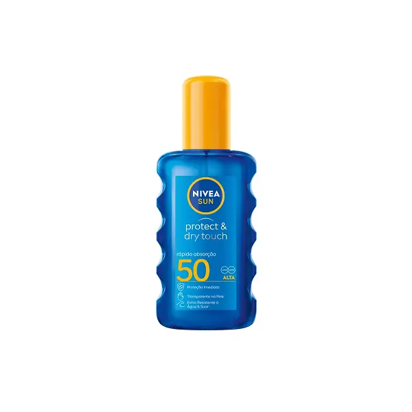 Spray protetor solar e de toque seco Nivea FPS50 200ml