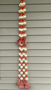 Art Deco decorativo Mogra jazmín flor guirnalda para el hogar pared colgante puerta cenefa boda evento telón de fondo para Holi Eid Ramadán - Product Image 3