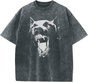 Custom Acid <b>Washed</b> T Shirt Cotton Custom Graphic Screen Printing Distressed Casual Street Vintage Oversized <b>Wash</b> T Shirt - Product Image 1
