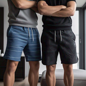 Workout Fitness Wear Sweat <b>Shorts</b> <b>Men's</b> High Drawstring Waist Cotton <b>Fleece</b> Polyester <b>Shorts</b> <b>Men</b> Summer Sweat <b>Shorts</b> <b>Mens</b> - Product Image 4