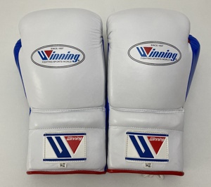 Gants de boxe de compétition haut de gamme à lacets en cuir de vachette véritable pour entraînement professionnel, usage adulte, personnalisables OEM 8 oz - Product Image 4