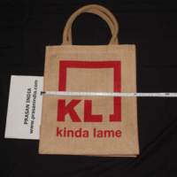 Sacs fourre-tout en jute laminé écologiques, réutilisables, pour la plage, les courses, avec logo personnalisé, poignée en coton rembourrée, taille et couleur personnalisables