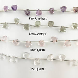 Cuentas facetadas de amazonita de 7-8 mm en forma de trillón, grado AAA natural, para la fabricación de joyas, 14 cuentas, 8 pulgadas - Product Image 6