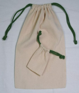 Bolsas de Cordón Personalizadas de Algodón Orgánico Reciclable con Diseño Impreso en Serigrafía para Empaque de Joyería, Regalos y Manualidades - Product Image 1