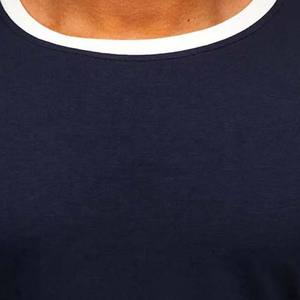 เสื้อยืดลำลองคอกลมสีทึบสำหรับผู้ชายเสื้อ100% เสื้อยืดคอกลมแขนสั้นสีล้วนสำหรับฤดูร้อน - Product Image 4