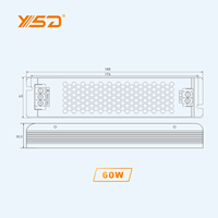 Alimentations LED YSD à PFC élevé 60W 12V 24V 36V 48V 30W 60W 100W 150W 200W 300W 400W 500W pour usage intérieur