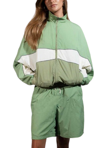 Chaqueta cortavientos impermeable de satén para mujer con cremallera cortavientos Paquete de nailon Able Active Wear chaqueta al aire libre para mujer chaqueta - Product Image 5