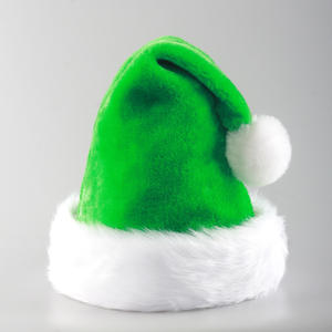 Bas prix décoration de fête de noël nouvel an chapeau vert et blanc père noël casquettes chapeau de noël du père noël pour adultes enfants - Product Image 4