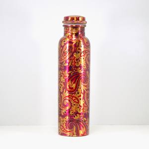 100% Pure <b>Copper</b> Printed <b>Water</b> <b>Bottles</b> Ayurvedic Health Benefits <b>Copper</b> <b>Water</b> <b>Bottle</b> Leak Proof Yoga <b>Bottle</b> With Logo - Product Image 2