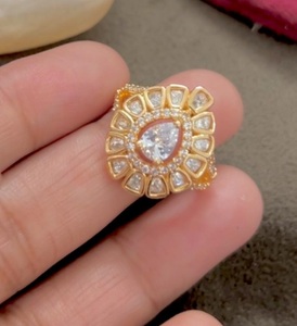 Elegante Moissanite Doublet Anillo ajustable de calidad premium para boda Fiesta de compromiso y para mujer - Product Image 4