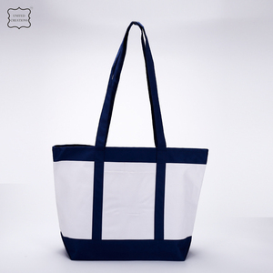 Bolsas de lona de algodón orgánico en blanco con correas de colores Bolsas de mano con logotipo Bolso de compras de lona de algodón impreso personalizado para mujer - Product Image 4