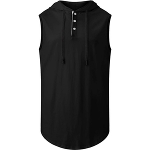 Camiseta deportiva sin mangas para culturismo masculino, con capucha, para gimnasio, material transpirable, de secado rápido, tecnología flexible, para ejercicio físico. - Product Image 1