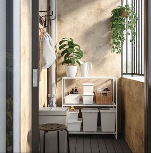 Steel <b>wire</b> white storage shelving <b>rack</b> classy indoor outdoor made in india for home hotels and restaurant kitchen living room - Product Image 2