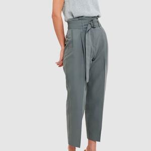 Pantalones de Mujer a la Moda de Color Sólido, con Cinturón, Casuales, Estilo Urbano, Fabricante de Ropa Casual para Mujer - Product Image 3