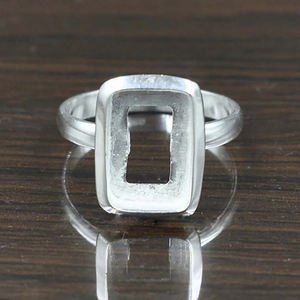 คอลเลตขนาด7-30มม. 925แหวนทรงสี่เหลี่ยมสีเงินสเตอร์ลิงหล่อโลหะสำหรับการตั้งค่าล่วงหน้าเครื่องประดับงานแต่งงานที่ดี - Product Image 1