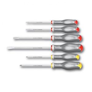 Juego de 6 Destornilladores de Acero Inoxidable para Tornillos de Cabeza Plana y PHILLIPS, Marca USAG - Product Image 1