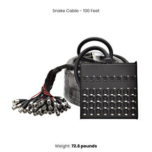 Cable de Audio Seismic SACB 32x8x100 Nuevo, 32 Canales XLR, Placa de Circuito de Perfil Bajo, 100 Pies - Product Image 1