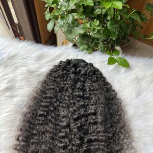 Cabello humano crudo de un solo donante, paquete rizado birmano doble dibujado, extensiones de cabello birmano sin enredos de color natural - Product Image 1