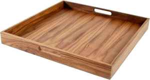 Organisateur de plateau de service en bois fabriqué à la main durable de qualité supérieure avec taille personnalisée pour les tables à manger de bureau de restaurant à domicile-Inde faite à la main - Product Image 3