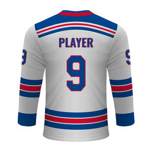 Meilleur Prix OEM Maillot de Hockey sur Glace en Polyester Durable Nouveau Design Unisexe Personnalisé Nom de l'Équipe Imprimé Maillot Blanc Uni Hommes - Product Image 6