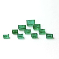 Esmeralda Zambiana Natural de Formas Variadas, Corte Princesa, Facetada, Tratada Térmicamente, de Buena Calidad, para Joyería, Verde, Calibrada, Color IGI
