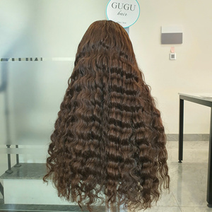 Cabello vietnamita crudo 5x5 Peluca de onda profunda Color marrón 22-30 pulgadas Peluca Cabello crudo virgen con proveedor mayorista - Product Image 4