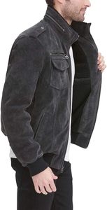 High Quality Men's Leather Canvas <b>Jacket</b> Spring Waterproof Windproof Breathable <b>Lightweight</b> Fashion Stylish & Comfortable - Product Image 6