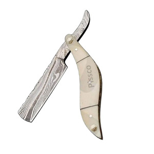 Navaja de Afeitar Recta de Acero Inoxidable, Herramienta de Barbería para Salón, Hecha a Medida por Pissco Pakistán - Product Image 2