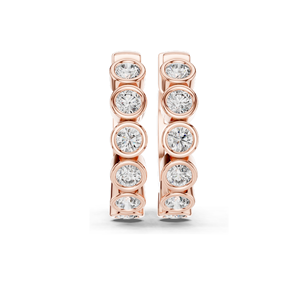 Boucles d'oreilles créoles en diamant de laboratoire 1,32 carat, taille brillant rond, or 18 carats, 14 carats, 10 carats et argent 925, or rose, or jaune, or blanc - Product Image 4