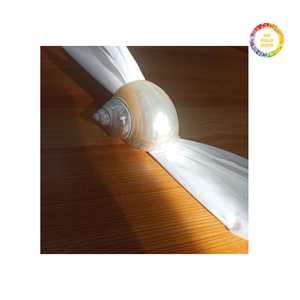 Anillos de Servilleta Hechos a Mano con Conchas Marinas Naturales, Decoración de Mesa Costera para Bodas en la Playa, Suministros al por Mayor - Product Image 2