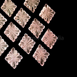 Cuentas de piedras preciosas talladas en forma de cometa de cuarzo rosa Natural, abalorios de piedra suelta de 13x18mm, cuentas talladas para fabricación de joyas a granel - Product Image 3