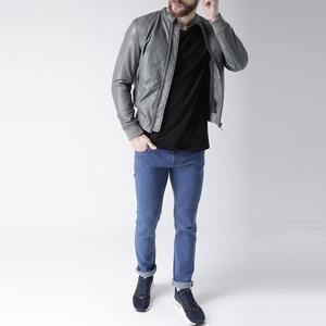 Chaqueta de Cuero Premium para Hombre con Forro Polar Cálido, Prenda Exterior Moderna para Días de Invierno, Logotipo en la Parte Delantera, Chaqueta para Hombre - Product Image 4