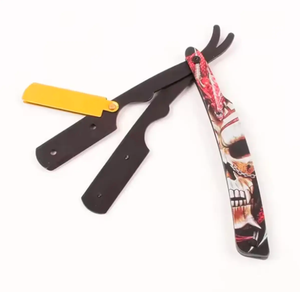 ANAAIF Couteau de rasage en acier inoxydable à bord droit et pliable pour l'épilation du corps - Product Image 1