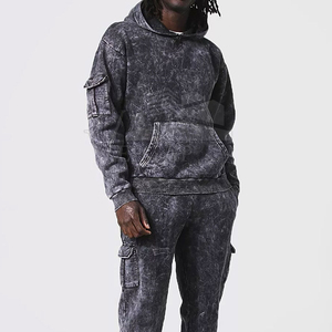 Survêtements évasés personnalisés de haute qualité délavés à l'acide Survêtement d'hiver décontracté XL pour hommes - Product Image 4