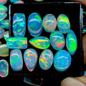 24 Pcs Boîte Ethiopienne Opale Cabochon Bonne Qualité Multi Flashy Opal Cabochon Lot, Mix Shape Welo Opal Pour La Fabrication De Bijoux - Product Image 1