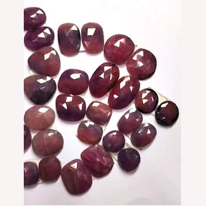 Lote de 14 pares de rubíes naturales de 12-17 mm, corte ovalado elegante, tamaño libre, cabujón de corte rosa, 254 quilates, Iroc Sales, rubíes sueltos de base plana - Product Image 4