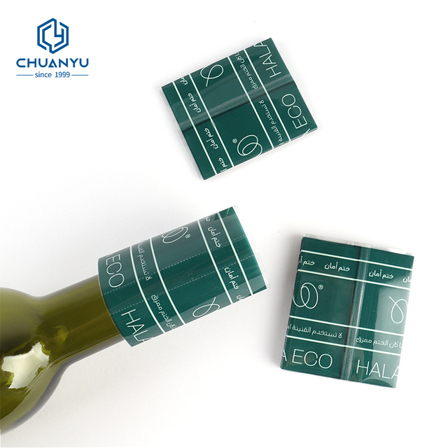 Custom Size logo PVC/PET Heat Shrink Cap Seal Wrap Bands Shrink Sleeve Labels Shrink Wrap with logo