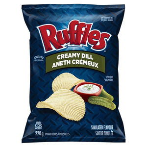 FOR RUFFLES Originals Potato Chips Super Size 107 gr Ruffles <b>Lays</b> Chips <b>Onion</b> Yogurt Flavor Cheddar <b>Cheese</b> Sour Cream Flavor - Product Image 3