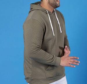 Venta al por mayor de sudaderas con capucha de las mujeres transpirable largo XS a grande Tallas grandes de alta calidad de lana de invierno pulóver 100% algodón patrón sólido - Product Image 6