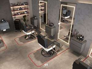 Miroir de salon en bois LED portable moderne, écran de maquillage intelligent, écologique, durable, réglable, espace de rangement multiple, entrepôt de cheveux - Product Image 2