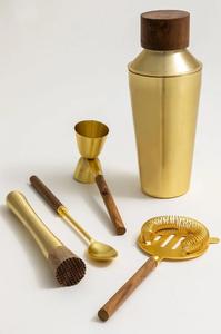 Offre spéciale Ensemble cocktail en métal et bois plaqué or à bas prix - Product Image 6