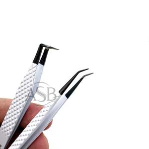 Botte mince à 90 degrés et pince d'isolation longue à 45 degrés pince à cils impression de logo personnalisé OEM durable - Product Image 3