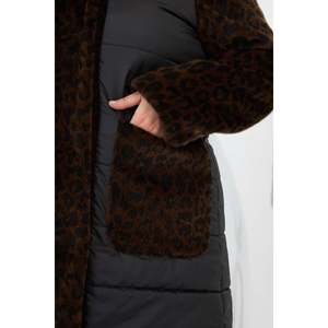 Abrigo Acolchado Leopar Garnili Talla Grande Negro - Product Image 2