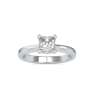 Nouvelle bague solitaire personnalisée de luxe à la mode coupe princesse bague solitaire à 6 griffes or 1 pièce diamant classique pour femme or jaune - Product Image 3