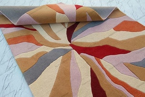 Alfombra con mechones afganos de diseño moderno, 100% lana fina, precio al por mayor, alfombra Floral con mechones a mano, Material de algodón de alta calidad - Product Image 5